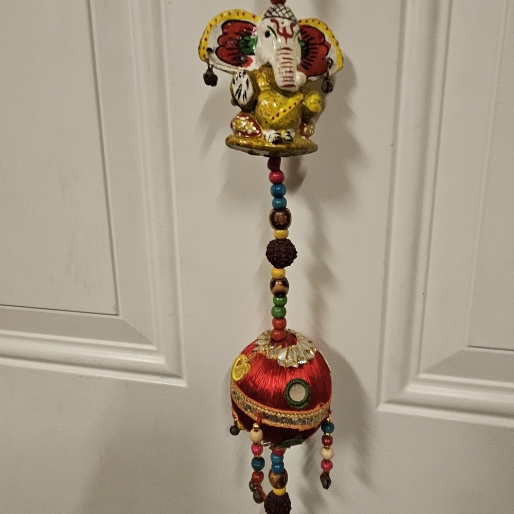 Decorative Metal Bell lucky Elephant Room Art Deco Hanging Window Ornaments